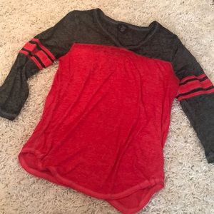 Rue 21 quarter length sleeve baseball tee